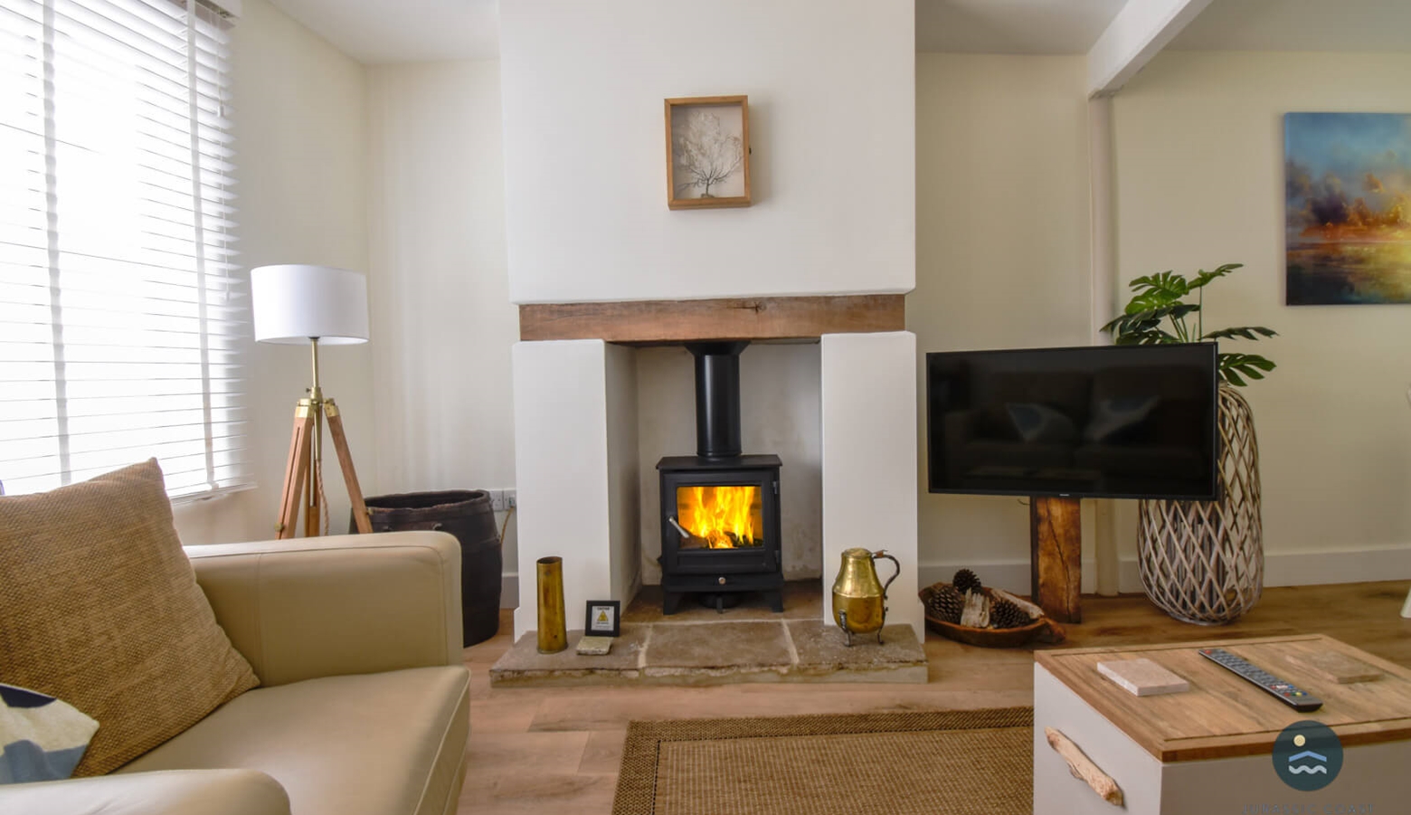 Living Room with Wood Burner