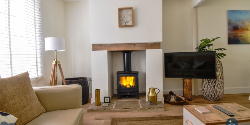 Living Room with Wood Burner